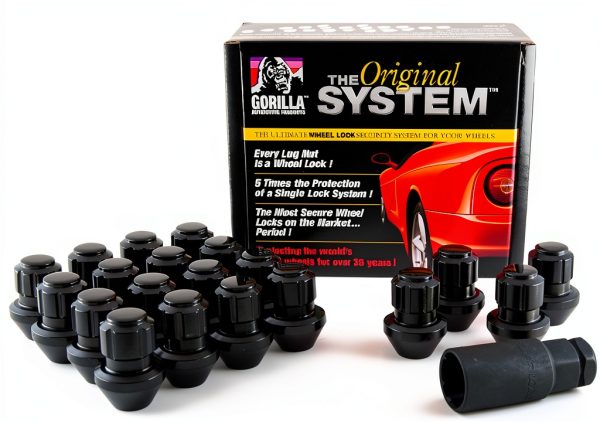 Gorilla Automotive Wheel Locks Black Chrome-0