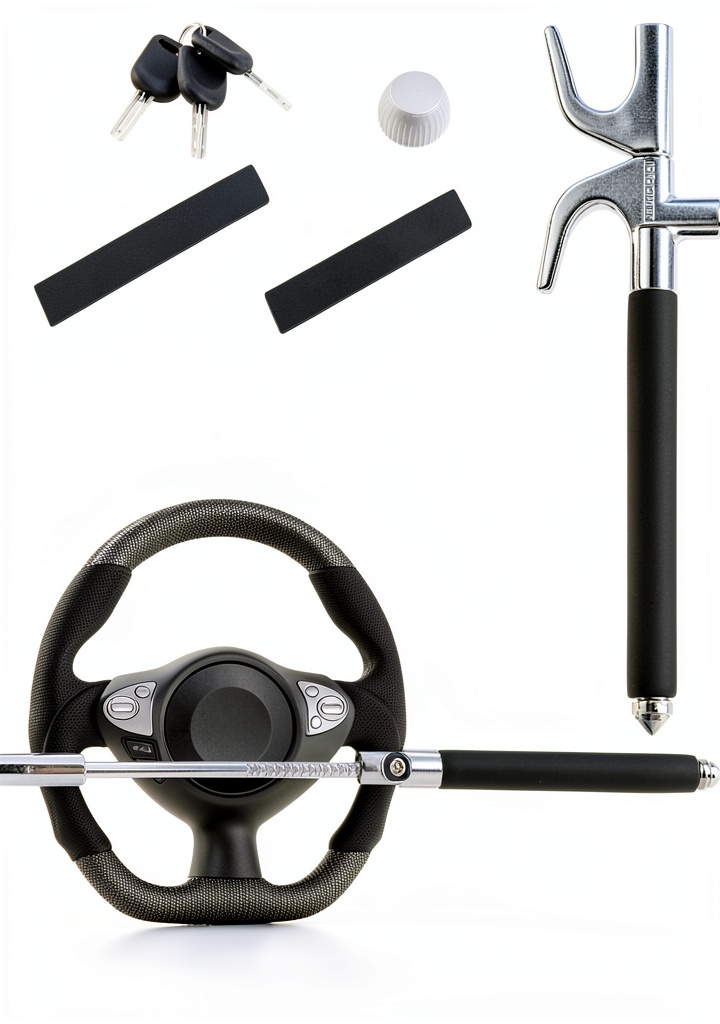 Installing Leiwo Anti Theft Steering Wheel Lock on a car steering wheel