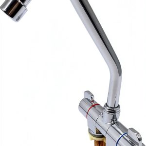 RV Faucet LoyaGour Brass Kitchen Faucet 360 Swivel Foldable Handle-0