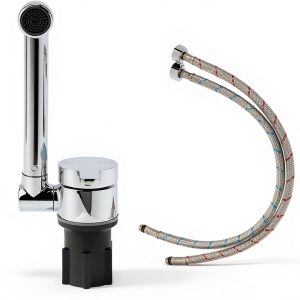 Tissting RV Folding Faucet Brushed 360° Swivel Single Handle-0