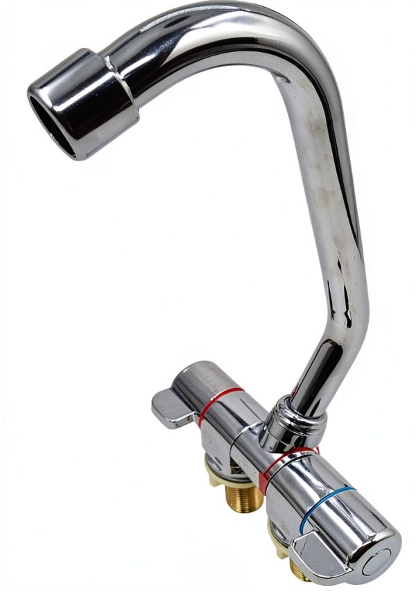 RV Faucet LoyaGour Brass Kitchen Faucet 360 Swivel Foldable Handle-1