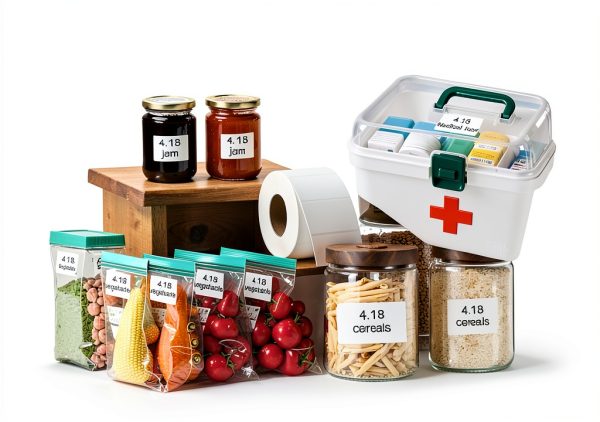 1200 Removable Freezer Labels 1x2 Inch Waterproof, Oil & Tear Resistant Blank Food Labels, Easy Peel No Residue Perfect for Refrigerator, Jars & Pantry Storage-6