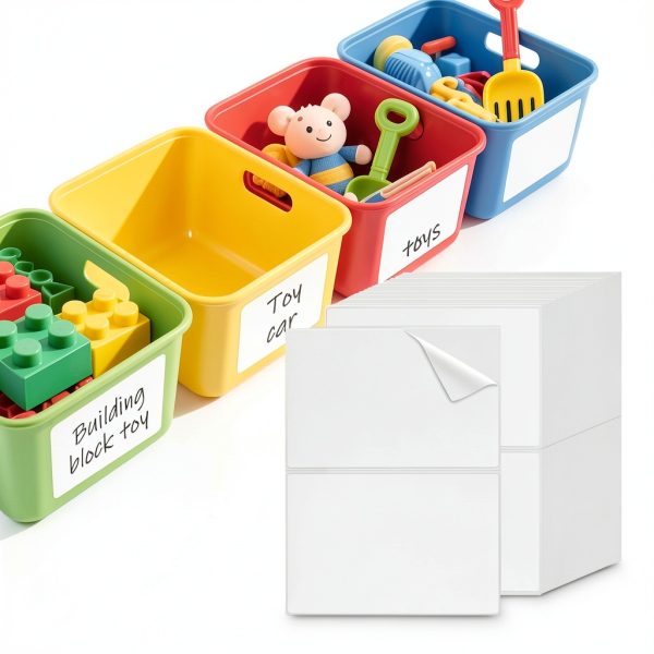 4" x 6" Blank Removable Labels L LIKED Large White No Residue 150 pcs-5