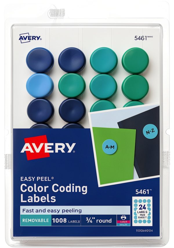 Avery Removable Labels 0.75" Light Blue Self-Adhesive 1,008 Pack-0