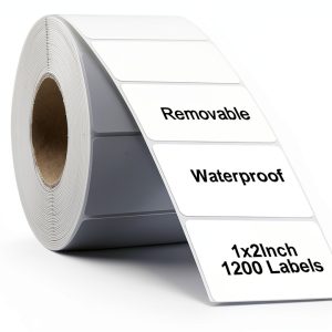 1200 Removable Freezer Labels 1x2 Inch Waterproof, Oil & Tear Resistant Blank Food Labels, Easy Peel No Residue Perfect for Refrigerator, Jars & Pantry Storage-0