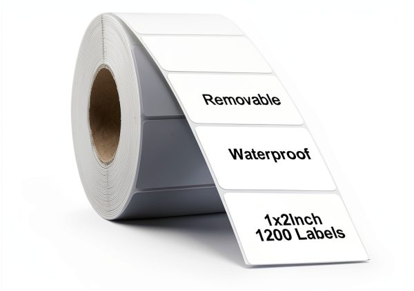 1200 Removable Freezer Labels 1x2 Inch Waterproof, Oil & Tear Resistant Blank Food Labels, Easy Peel No Residue Perfect for Refrigerator, Jars & Pantry Storage-0