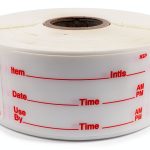 Dissolvable Food Storage Labels H.S.P. 1x2 Removable Paper 500 Roll-0