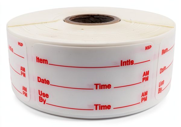 Dissolvable Food Storage Labels H.S.P. 1x2 Removable Paper 500 Roll-0