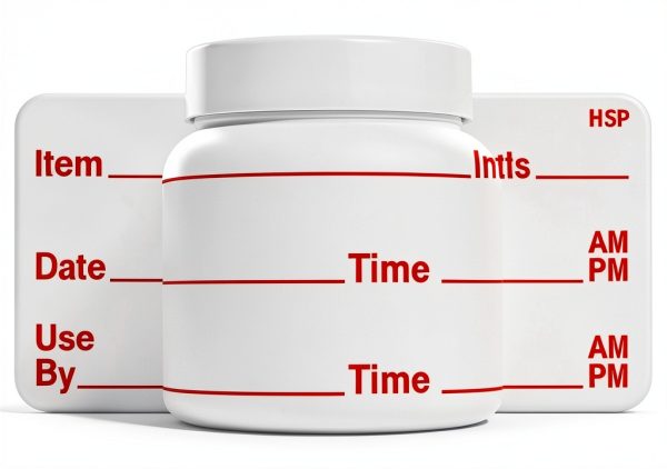 Dissolvable Food Storage Labels H.S.P. 1x2 Removable Paper 500 Roll-1